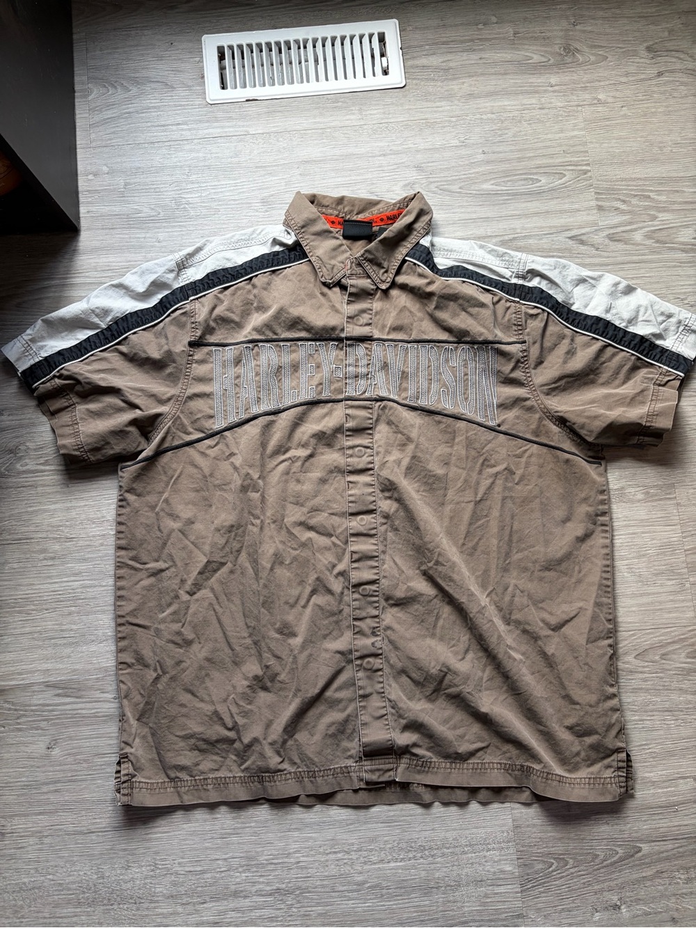 Harley-Davidson Men's Brown Short Sleeve Mechanic Shirt